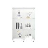 INFURNIC Decorative Bookshelf Two Door Glass Display Cabinet with 3 Shelves for Living Room, White, 49.3"*31.7"*14.3" - 4 of 4
