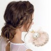 Unique Bargains Floral Rhinestone Faux Pearl Scrunchies 1 Pc - 2 of 4