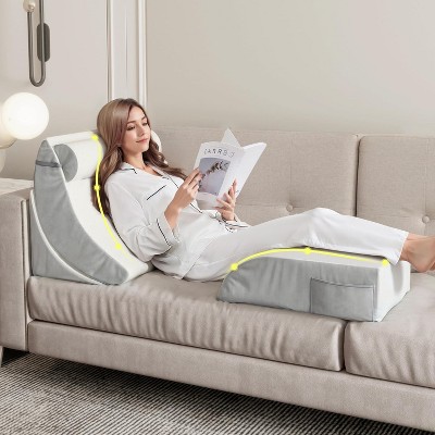 Bed Wedge Pillow Set - 5pcs Adjustable Pillows