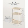 3-Tier End Table with Fabric Basket, Steel Frame Nightstand, Toolless Assembly Storage Side Table for Bedroom, Living Room, Modern Design - 4 of 4
