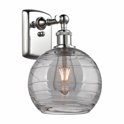 Athens Deco Swirl - 1 Light Wall Sconce In Industrial Style-13 Inches Tall and 8 Inches Wide