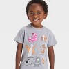 Toddler Boys' Disney Short Sleeve Classic Cats T-Shirt - Heather Gray - 2 of 4