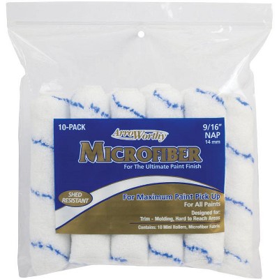 ArroWorthy Microfiber 6.5 in. W X 9/16 in. Mini Paint Roller Cover 10 pk (Case of 6)