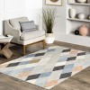 Nuloom Kirstine Vintage 5x8 Indoor Area Rug for Living Room Bedroom Dining Room Kitchen, Grey/Ivory - 2 of 4