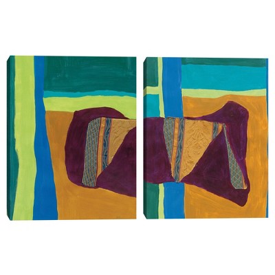 (Set of 2) 18" x 24" Tapestry 1 and 2 by Dan Houston Canvas Art Prints - Masterpiece Art Gallery