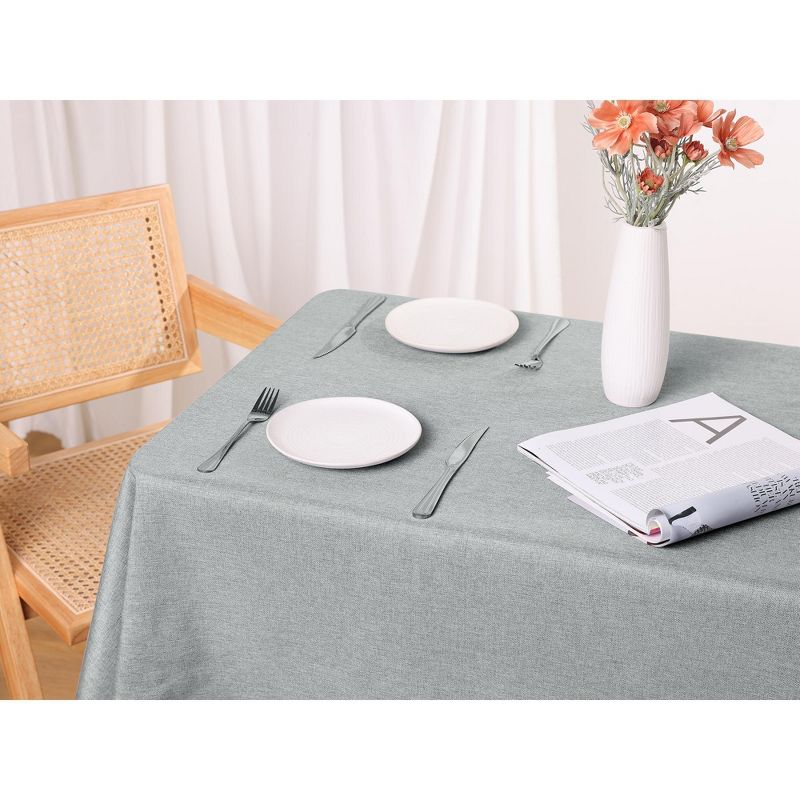 Unique Bargains Rectangle Cotton Linen Waterproof Spillproof Wrinkle Free Table Cover 1 Pc, 5 of 6