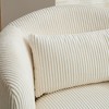 34.2" Corduroy Swivel Barrel Chair with Pillow and Metal Base - 4 of 4