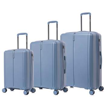 DUKAP Airley 3pc Lightweight Hardside Spinner Luggage Set - Blue