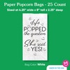 Big Dot of Happiness He Popped the Question She Said Yes Popcorn Bags, Party Favor Snack Treats, Free-Standing Individual White Paper Bags - 25 Count - 4 of 4