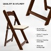 VINGLI Wooden Folding Chairs with Cushion, Portable Seating for Banquet, Party, Dinning, Wedding, Walnut Brown, 4 Pack - 3 of 4