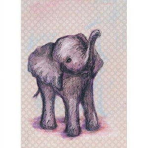 Oopsy Daisy's Elephant Baby Canvas Wall Art - Size 10x14 - 1 of 1