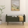 GlasFlength Ottomans and Benches Storage Ottoman Bench Upholstered Tufted Bench Bed Bench Ottomans for Living Room, Green, 44.5"*17"*21" - 3 of 4