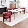 SEYNAR Modern Glam PU Leather Upholstered Dining Chair, Open-Back Accent Chair Set of 4 - 2 of 4