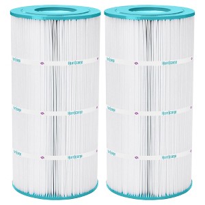 Hurricane Replacement Spa Filter Cartridge for Unicel C-8600, PA80, Filbur FC-1280, Hayward Star-Clear II C800, & Star-Clear II C1500, White, 2 Pack - 1 of 4
