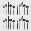 20pc Shapleigh Flatware Set Matte Black - Threshold