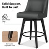 Vipbear Swivel Bar Stools Set of 2 for Kitchen Counter, High-density Foam Cushion, Modern Upholstered Bar Chair with Back, for Bar, Kitchen - 4 of 4