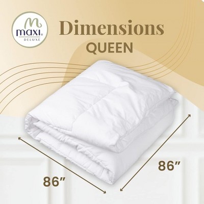 Queen White Cotton Down Alternative Reversible Comforter
