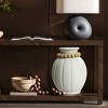 LuxenHome Modern White MgO 15-Inch Tall Round Vase - 4 of 4