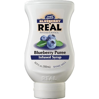 Real Infused Exotics Blueberry Puree Infused Syrup - 6 pack, 16.9 fo