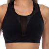 Women's Racer Back Sports Bra Black - White Mark - 4 of 4