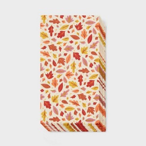 【調整中】R40 ハロウィンの薄葉紙20枚セット(900)C 20ct Thanksgiving Leaf Print Guest Towel Paper Napkins - Spritz