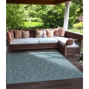 Area Rug Ultra-Thin Moroccan Area Rug Non-Slip Non Shedding Area Rug Low-Pile Indoor Outdoor Throw Rug - 1 of 4