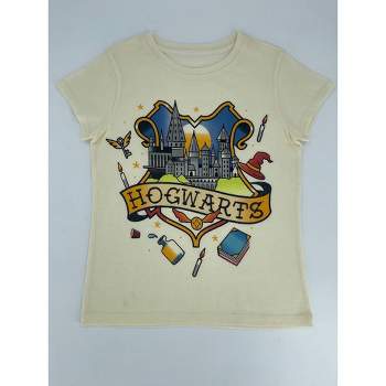 Girls' Hogwarts Harry Potter Short Sleeve Graphic T-Shirt - Off-White