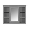 ALEXOUN 35'' x 27.5'' Wall Mounted Bathroom Mirror and Storage, Modern Bathroom Mirror with Wall Cabinet, Mirror Cabinet with 6 Open Shelves - 4 of 4