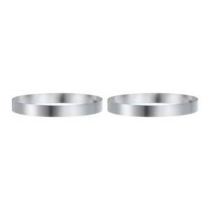 Unique Bargains Stainless Steel Seamless Nonstick Mirror Coating Round Cake Ring 2 Pcs - 1 of 4
