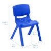 ECR4Kids 12in Plastic School Stack Chair, 4-Pack - 2 of 4