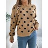 Coolmee Women's Fall Sweaters Long Sleeve Tops Classic Crew Neck Pullover Sweaters Loose Dressy Casual Basic - 3 of 4