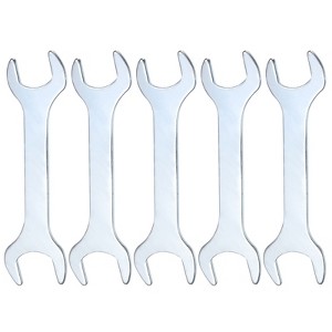 Unique Bargains Automotive Repair Furniture Assembly Galvanized Open-End Thin Wrenches - 1 of 4