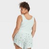 Women's Lace Trim Ribbed Pajama Tank Top - Colsie™ - 3 of 3