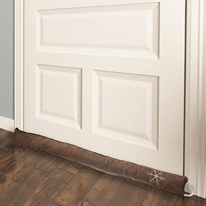 Simply Genius Cold Weather Under Door Draft Stopper, 36-Inch Door Snake Draft Stopper, for Door Bottom and Window Sill, Brown - 1 of 4