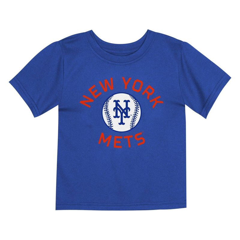 MLB New York Mets Toddler Boys&#39; 2pk T-Shirt, 3 of 4