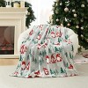 Lomsoe Christmas Gnome with Christmas Trees Print Flannel Blanket Cozy Warm Throw Blanket Christmas Gift for Winter Couch Sofa Bed Home Decor - 3 of 4