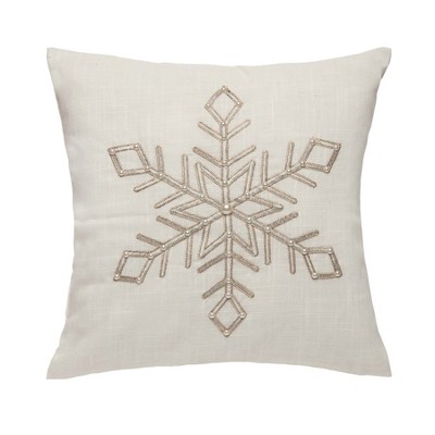 C&F Home Champagne Snowflake Pillow