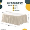 Crown Display 6 pack Disposable Plastic Tableskirts - 29" x 14 Ft ruffled Table Skirt with Adhesive Strip - 6 Count - 4 of 4