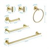 OUTSUPPLY 6 Pcs Stainless Steel Bathroom Towel Rack Set, Wall Mounted Modern Hardware with Rustproof Construction - 2 of 4