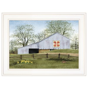 Gulches Series "Tulip Quilt Block Barn" in by Billy Jacobs 1 Piece White Frame Print Seasonal Home Decor Poster Art Print 15 in. x 1 in. - 1 of 3