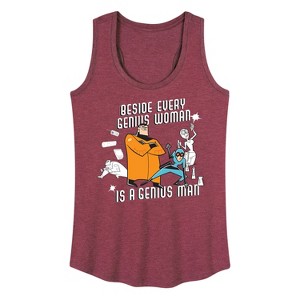 Women's - Danny Phantom - Behind Every Genius Woman Graphic Racerback Tank - 1 of 4