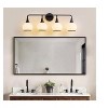 KAISITE 2 - Light Black and Gold Dimmable Bathroom Vanity Light with Globe Glass Shade - 2 of 4