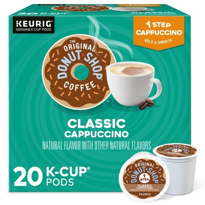 The Original Donut Shop Classic Cappuccino Dark Roast Coffee - Single Serve Pods - 20ct