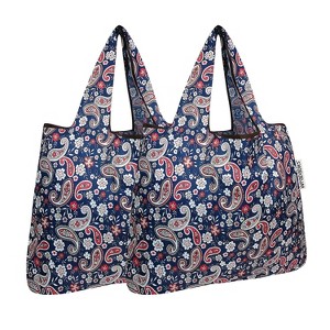 Wrapables Foldable Tote Nylon Reusable Grocery Bag (Set of 2) - 1 of 4