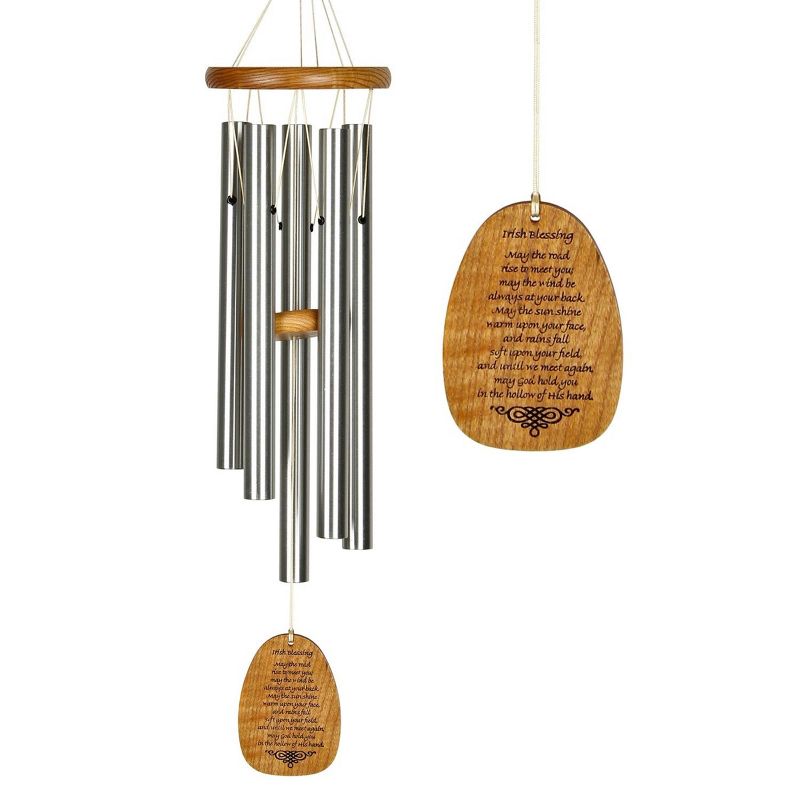 Woodstock Wind Chimes Signature Collection, Woodstock Reflections, 22'' Silver Wind Chime, 4 of 11
