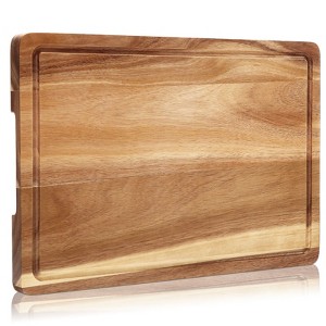 Large Acacia Cutting Boards for Kitchen, Wood XL Cutting Board with Juice Groove, Butcher Block Wooden Chopping Board for Kitchen, Meat - 1 of 4