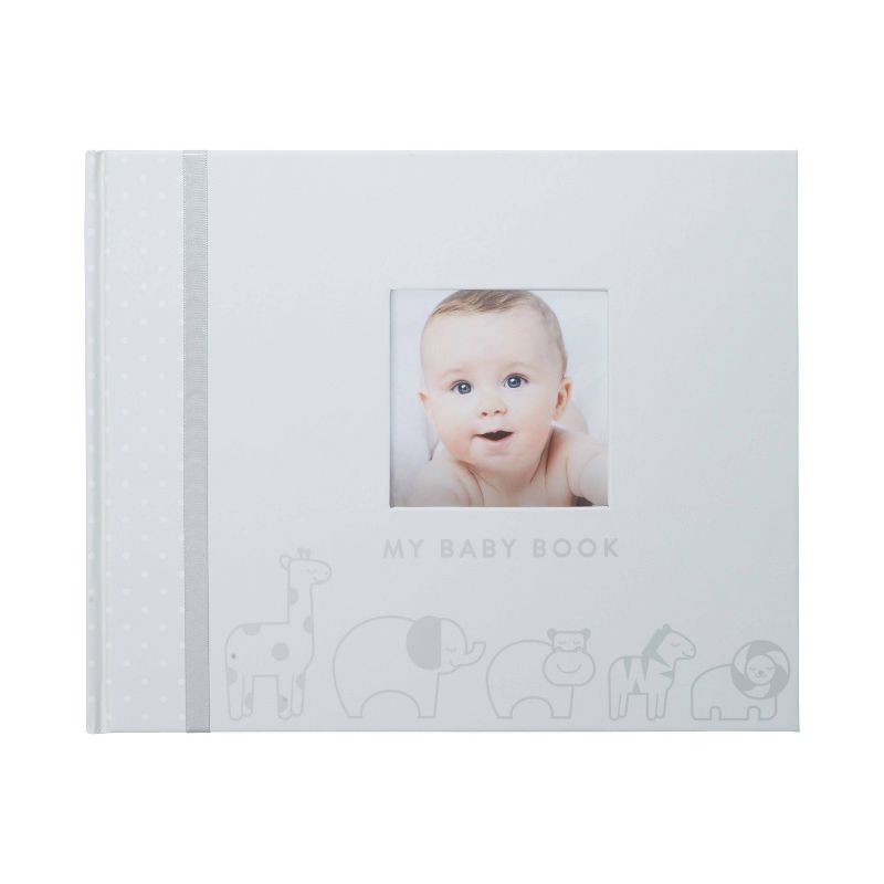 Pearhead Baby Memory Book - Gray Animals, 1 of 8