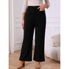 INSPIRE CHIC Women's Corduroy Casual High Waisted One Buttoned Wide Leg Pants with Pockets - 2 of 4