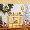 NAYSAYE Christmas Advent Calendar, Wooden 24 Drawers Lighted Village Scene for Table Mantel Reusable Countdown Holiday Gift, Beige, 17.3"*4"*14.5" - 4 of 4