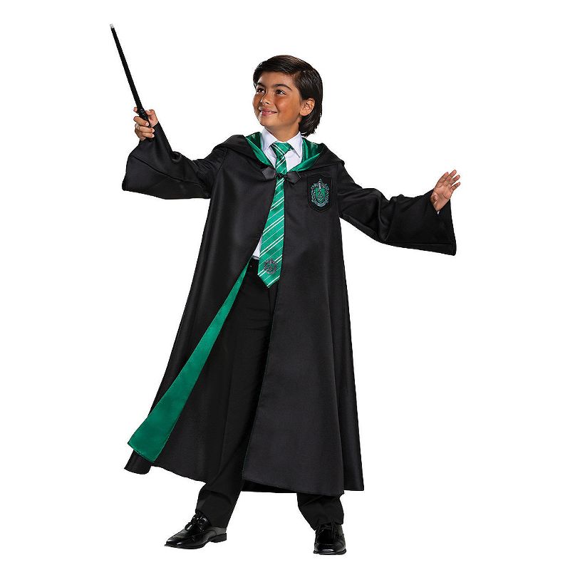 Disguise Kids' Deluxe Harry Potter Slytherin Robe Costume, 2 of 4